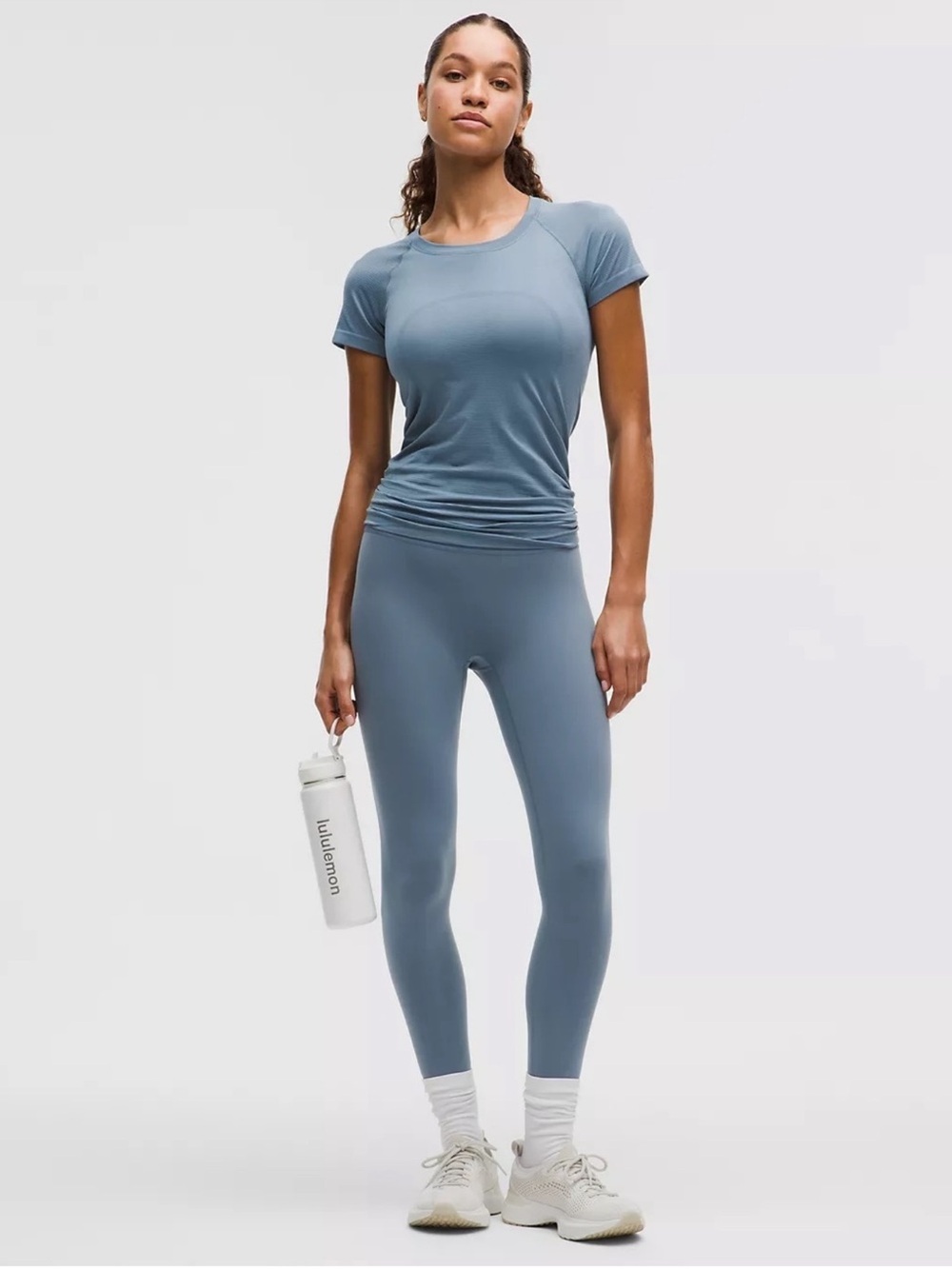 Lululemon Wunder Train No Line HR Tight 25” Steel Blue 8